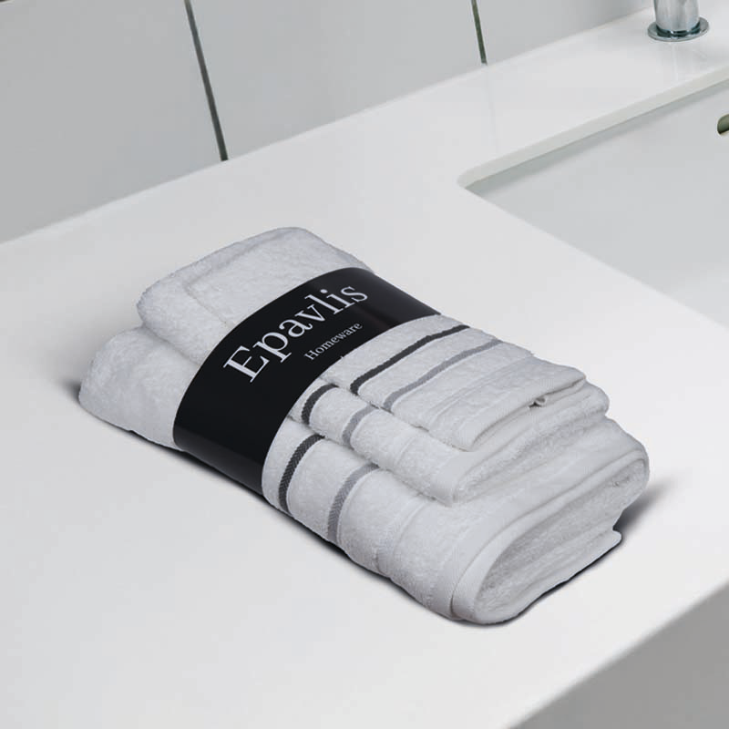 Σετ 3 Τεμαχίων (30x50, 50x90, 70x140) Epavlis Σχ.Lines Χρ. White