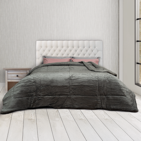 Κουβερτοπάπλωμα Flannel Sherpa Epavlis Υπέρδιπλο Σχ.3020 χρ.Γκρι 220Χ240