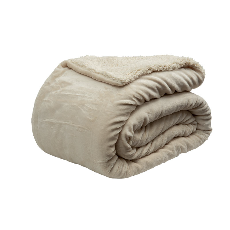 Κουβέρτα Epavlis Διπλής Όψης Velour με Sherpa 3030 Υπέρδιπλη Χρ.Cream 220Χ240