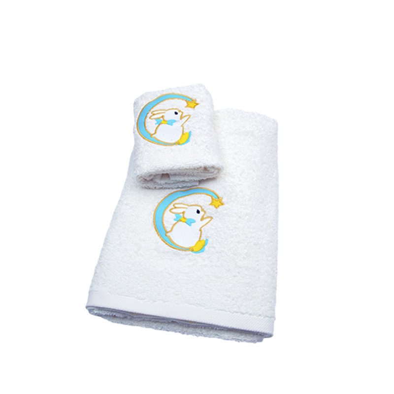 Σετ 2 Τεμαχίων Πετσέτες Παιδικές Epavlis (30x50, 70x140) Rabbit 1 Λευκό