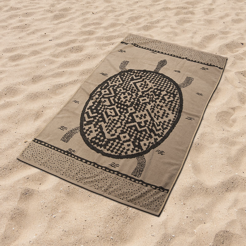 Πετσέτες Θαλάσσης Βελουτέ 85x160  Ethnic Tortoise