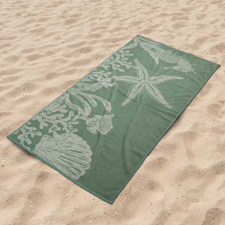 Πετσέτες Θαλάσσης Βελουτέ 85x160 Starfish Aqua