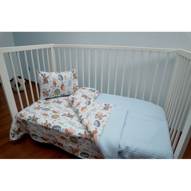 Σετ Σεντόνια Κούνιας Φανέλα Σχ.304 2/110Χ160 1/30Χ40