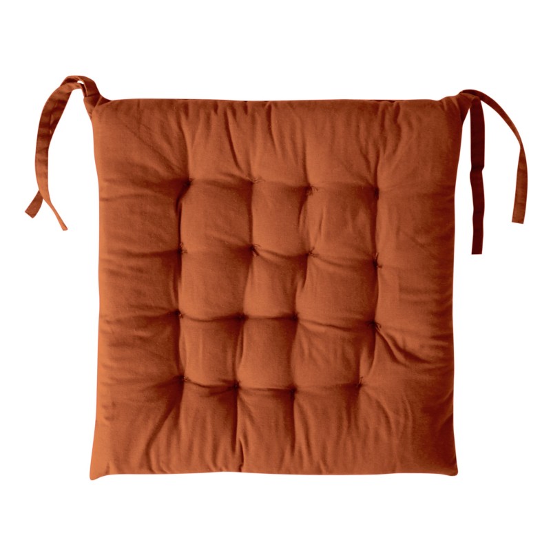 Μαξιλάρι Καρέκλας Epavlis με Κορδόνι 40x40 Χρ. Terracota