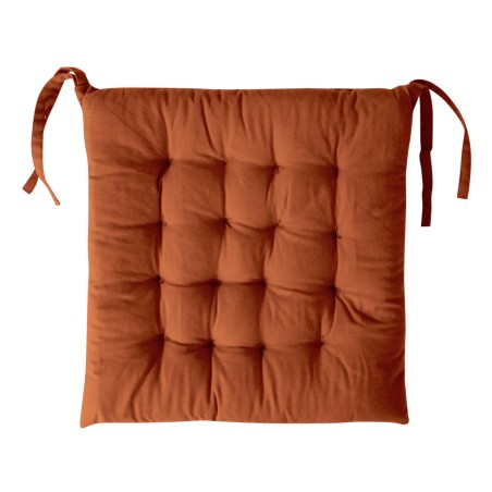 Μαξιλάρι Καρέκλας Epavlis με Κορδόνι 40x40 Χρ. Terracota