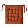 Μαξιλάρι Καρέκλας Epavlis με Κορδόνι 40x40 Χρ. Terracota