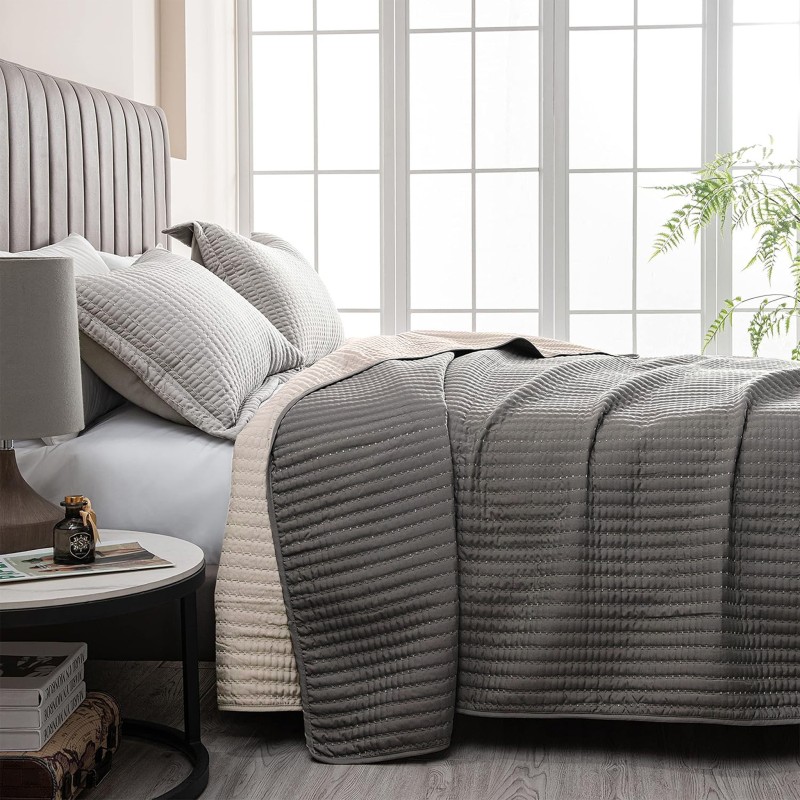 Κουβερλί Κεντητό Epavlis Υπέρδιπλο 220x240 Χρ.Grey